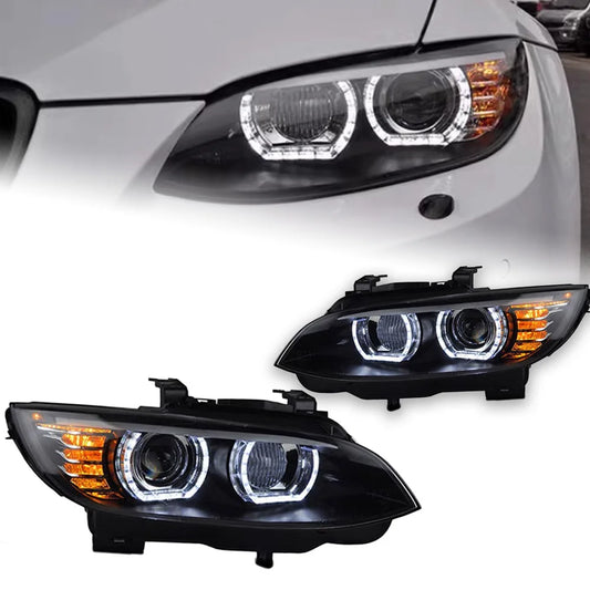 BMW E92 3 Series Headlights DRL Hid Head Lamp Angel Eye Bi Xenon Beam (2007-2013)